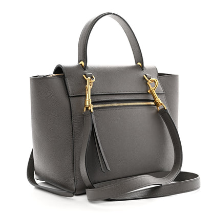 Celine Grained Calfskin Nano Belt Bag Grey 3 of 12