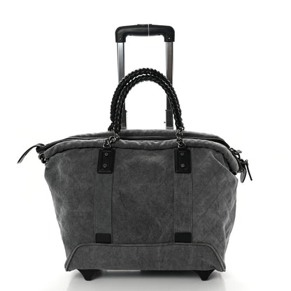 Chanel Washed Toile Calfskin Quilted Trolley Black 2 of 10