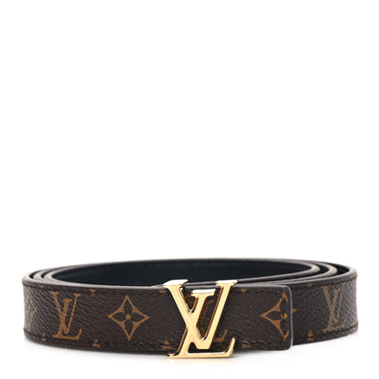 Louis Vuitton Calfskin Monogram 20mm LV Iconic Reversible Belt Black 85 34 Black 1 of 5