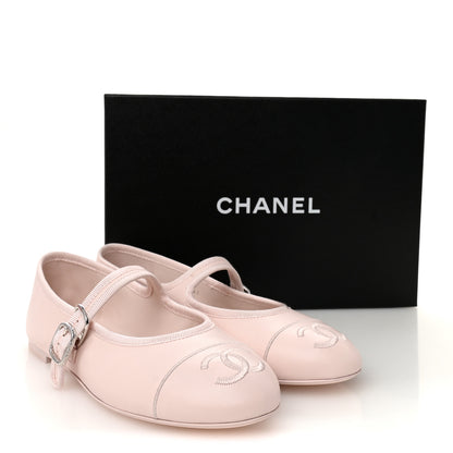 Chanel Lambskin Mary Jane Flats 39 Light Pink 10 of 10