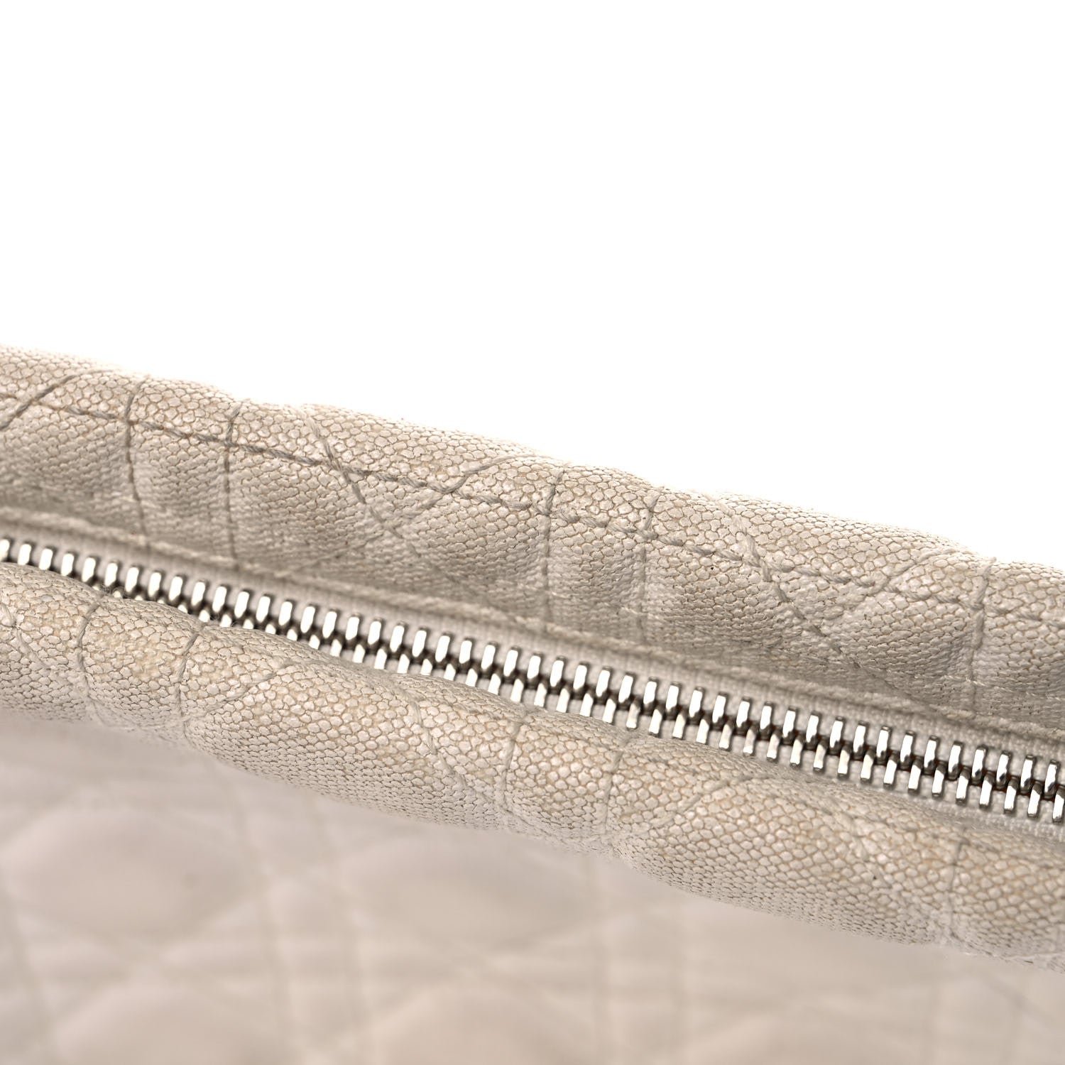 Christian Dior Coated Canvas Cannage Panarea Pouch White 15 of 18