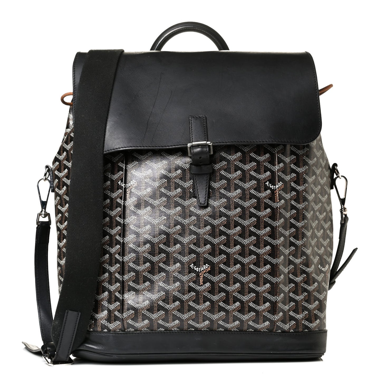 Goyardine Calfskin Alpin MM Backpack Black