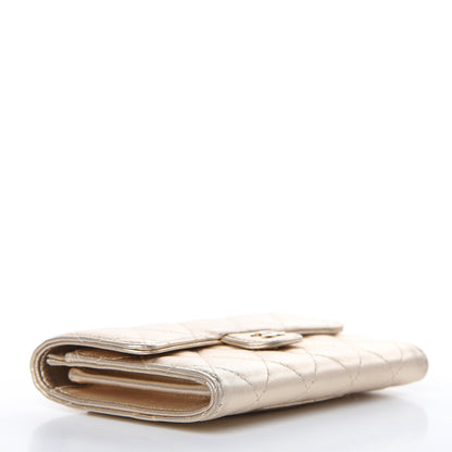 Chanel Metallic Lambskin Quilted Small Flap Wallet Pale Gold 4 of 11