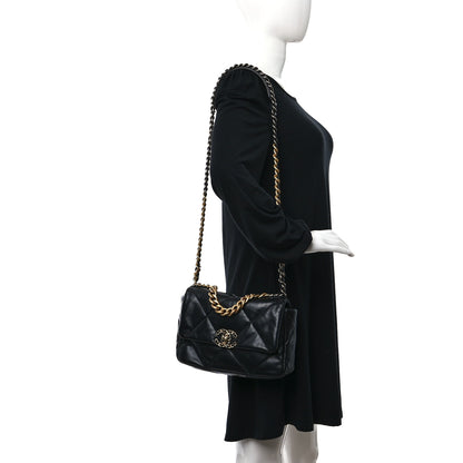 Chanel Lambskin Quilted Medium Chanel 19 Flap Black 3 of 10