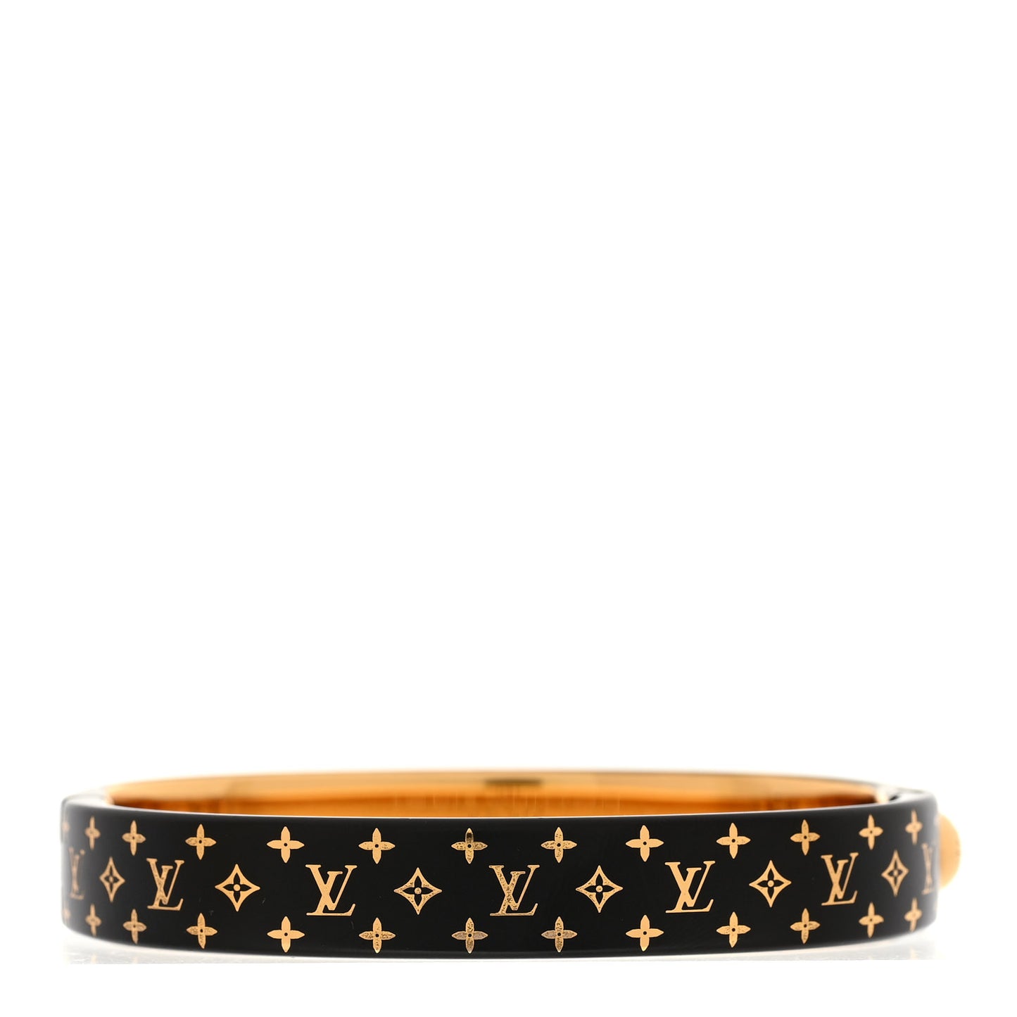 Monogram Nanogram Cuff S Black Gold