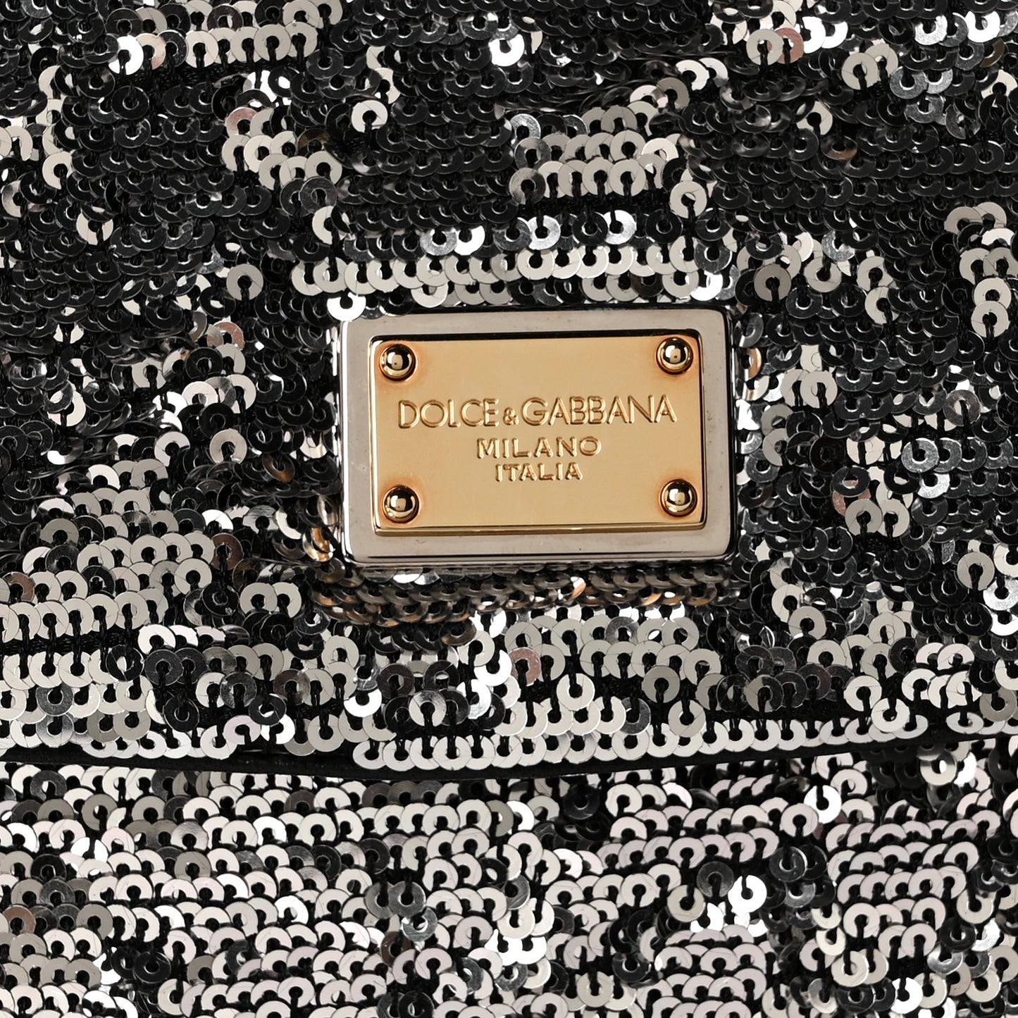 Sequin Small Miss Sicily Satchel Black