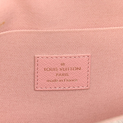 Louis Vuitton Damier Azur Calfskin Pochette Felicie Eau de Rose 9 of 20