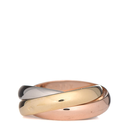 Cartier 18K Pink Yellow White Gold Classic Les Must De Trinity Ring 49 4.75 3 of 5