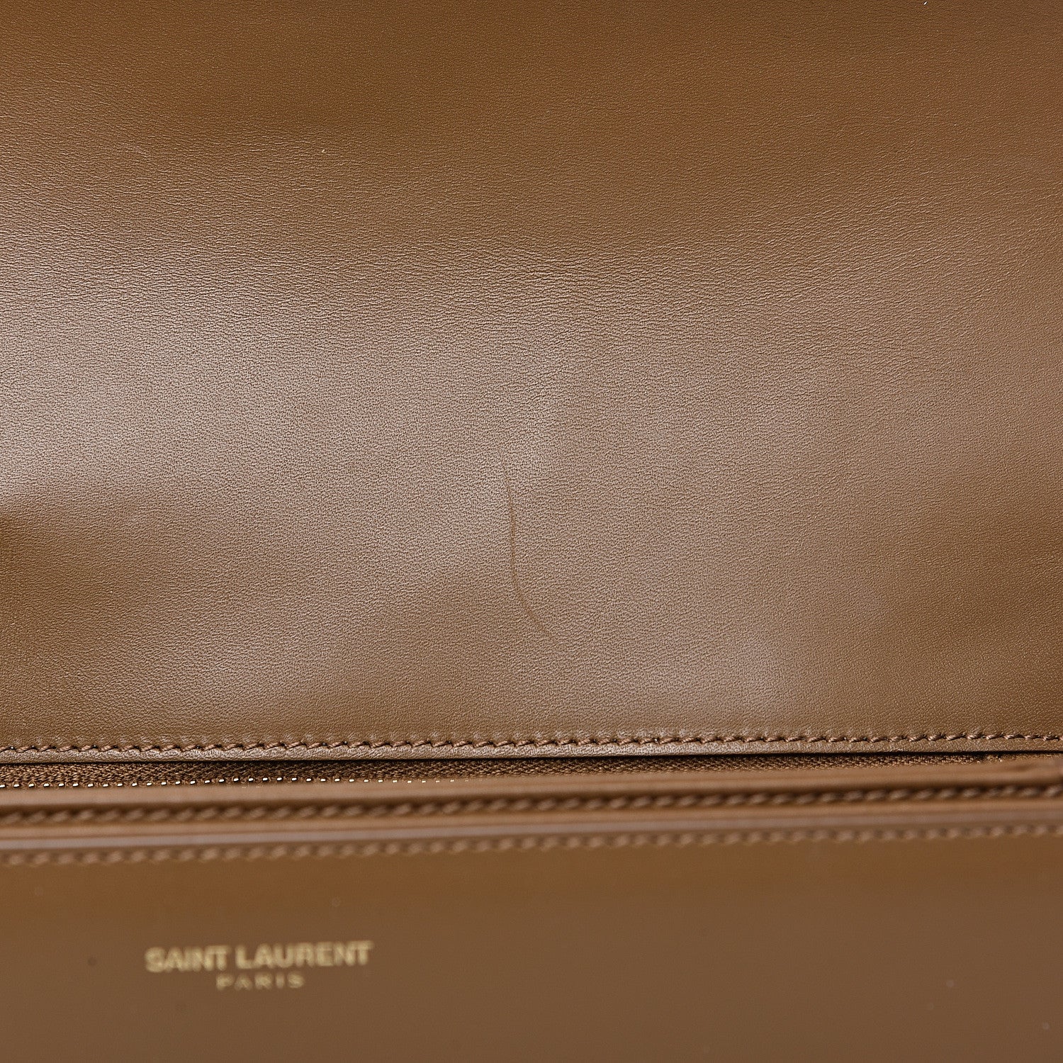 Saint Laurent Smooth Calfskin Medium Classic Monogram Universite Bag Dark Beige 12 of 17
