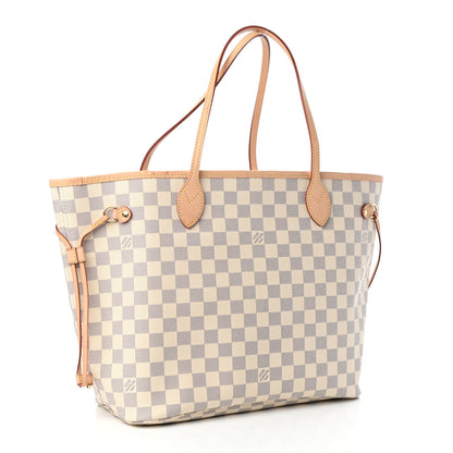 Louis Vuitton Damier Azur Neo Neverfull MM Rose Ballerine 3 of 11
