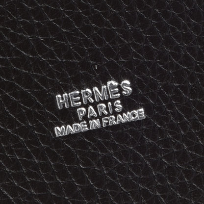 Hermes Taurillon Clemence Mangeoire Rope Bag Chocolate 8 of 9