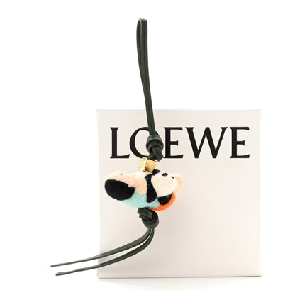 Loewe X SUNA FUJITA Calfskin Felt Panda with Kid Charm Black 3 of 4