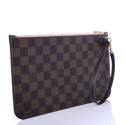 Louis Vuitton Damier Ebene Neverfull MM GM Pochette Rose Ballerine 3 of 7