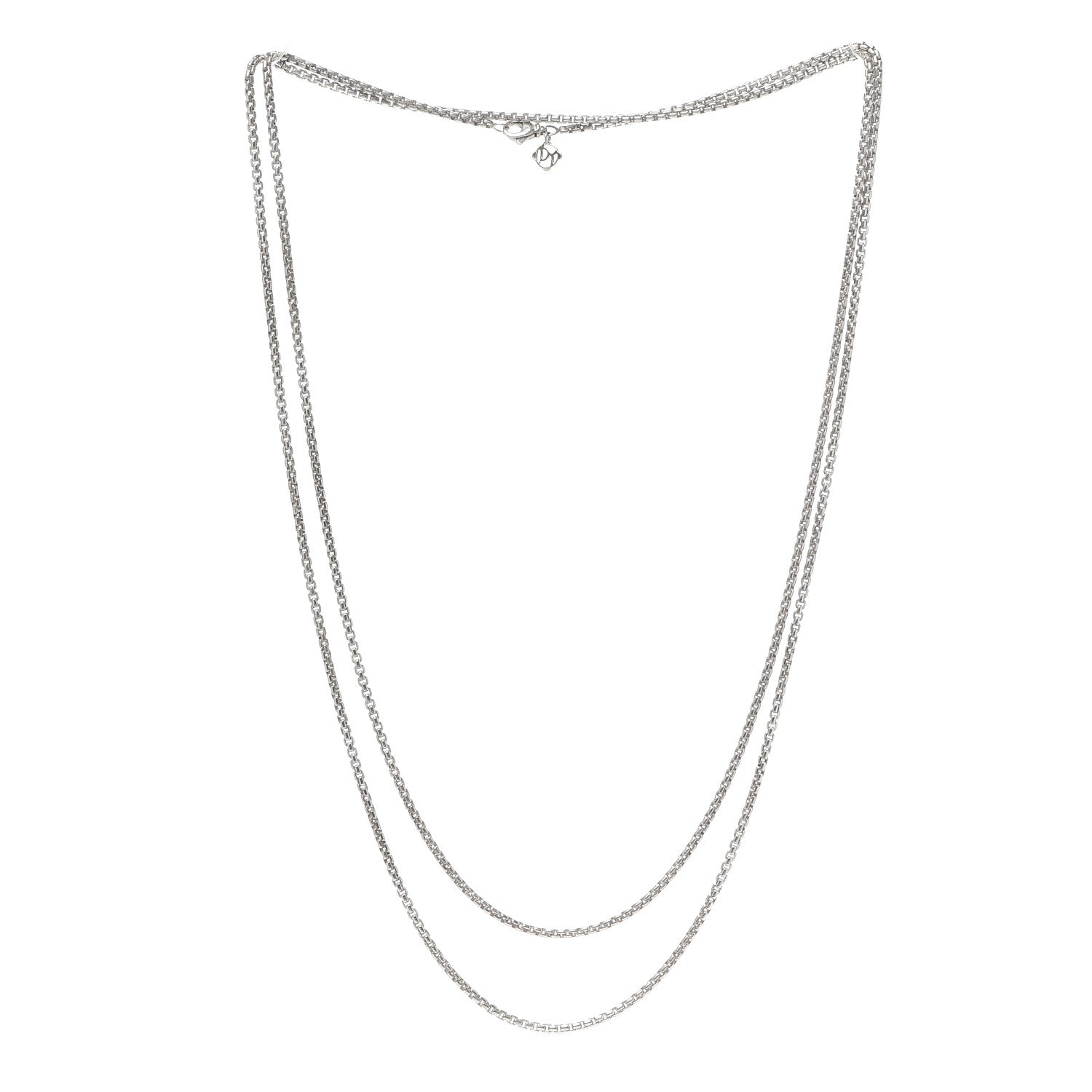 David Yurman Sterling Silver 14K Yellow Gold 2.7mm Box Chain Necklace 54" 3 of 5