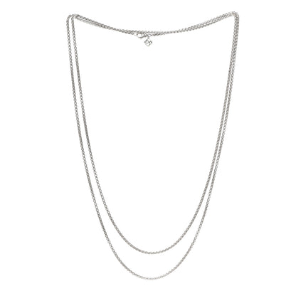 David Yurman Sterling Silver 14K Yellow Gold 2.7mm Box Chain Necklace 54" 3 of 5