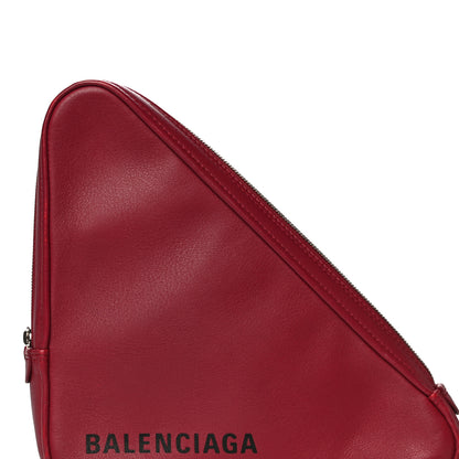 Balenciaga Shiny Day Calfskin M Triangle Pouch Rouge Grenat 7 of 13