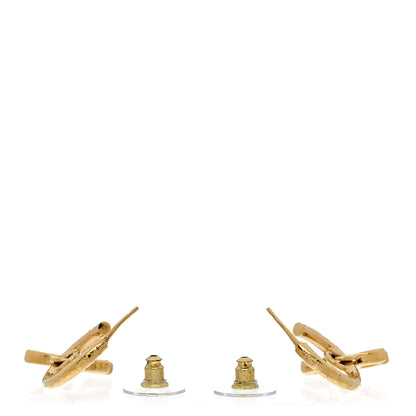 Chanel CC Hoop Drop Earrings Gold 3 of 5