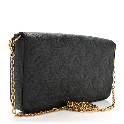 Louis Vuitton Empreinte Pochette Felicie Chain Wallet Black 4 of 14