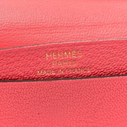 Hermes Chevre Mysore Mini Bearn Wallet Rose Lipstick 8 of 11