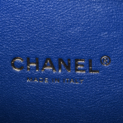 Chanel Caviar Quilted Small CC Filigree Vanity Case Blue White Red 6 of 10