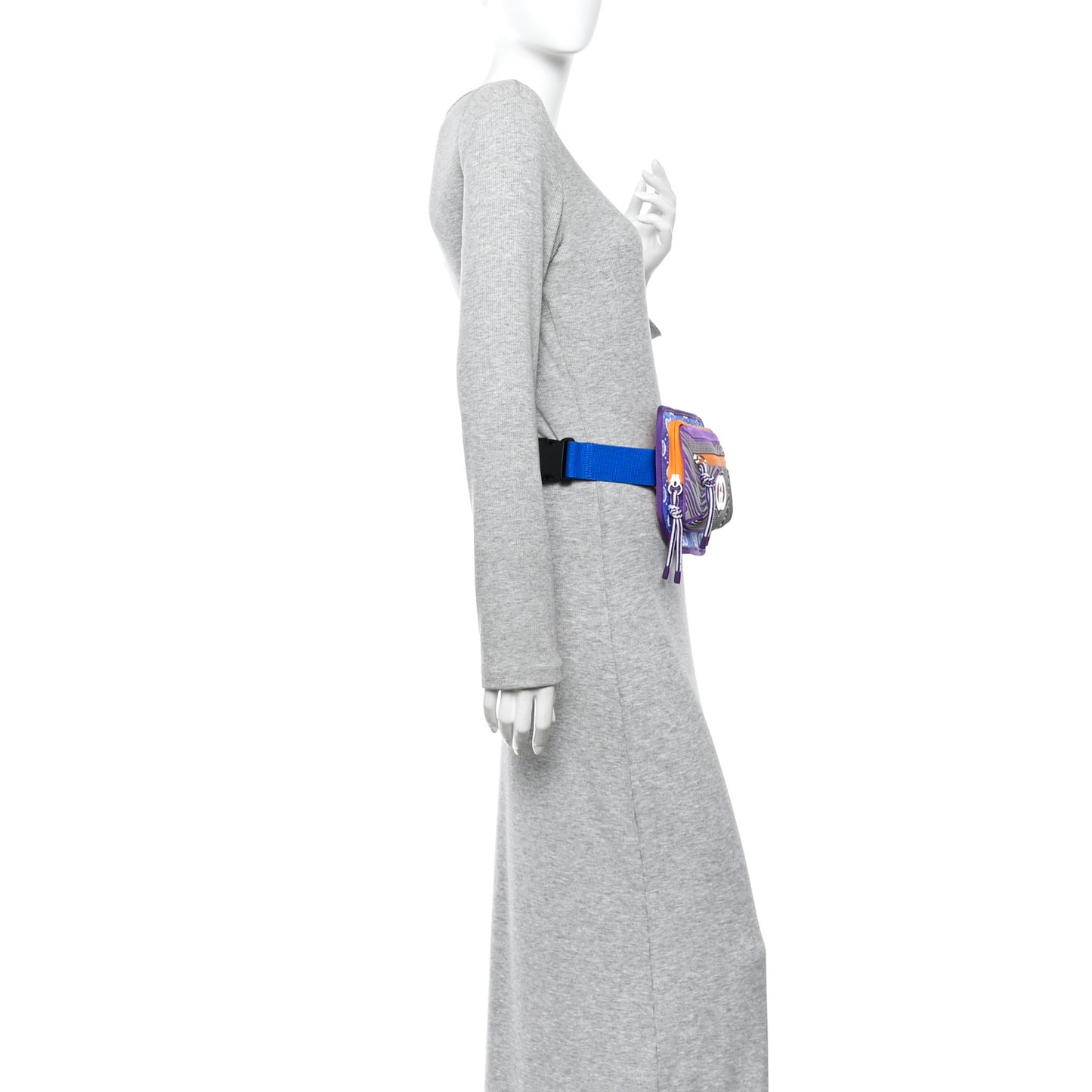 Jersey GG Monogram All Over Sporty Belt Bag Grey White Multicolor