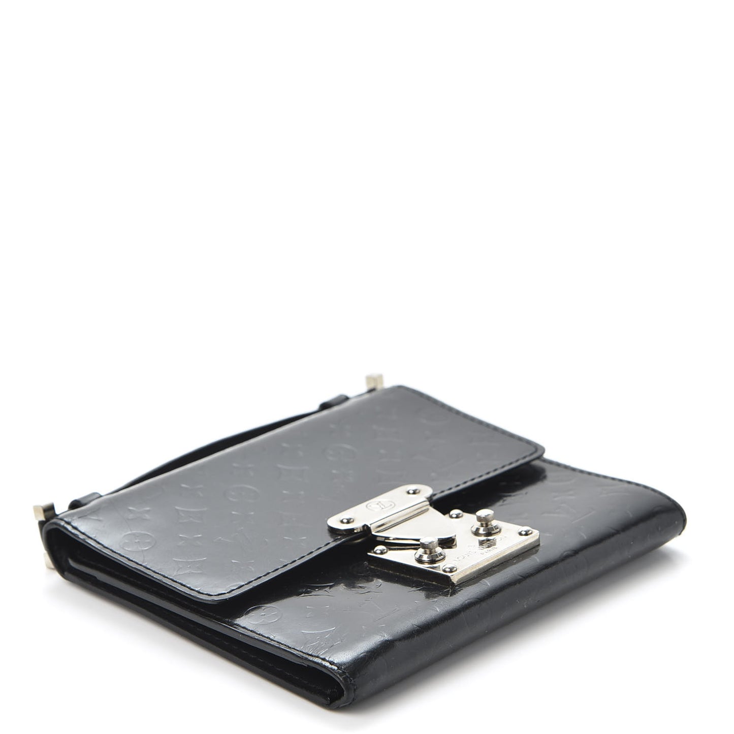Vernis Glace Anouchka PM Wallet Black