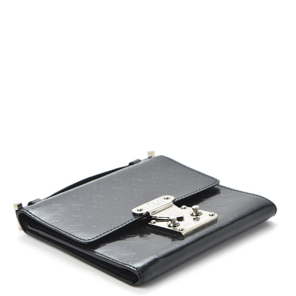 Louis Vuitton Vernis Glace Anouchka PM Wallet Black 3 of 10