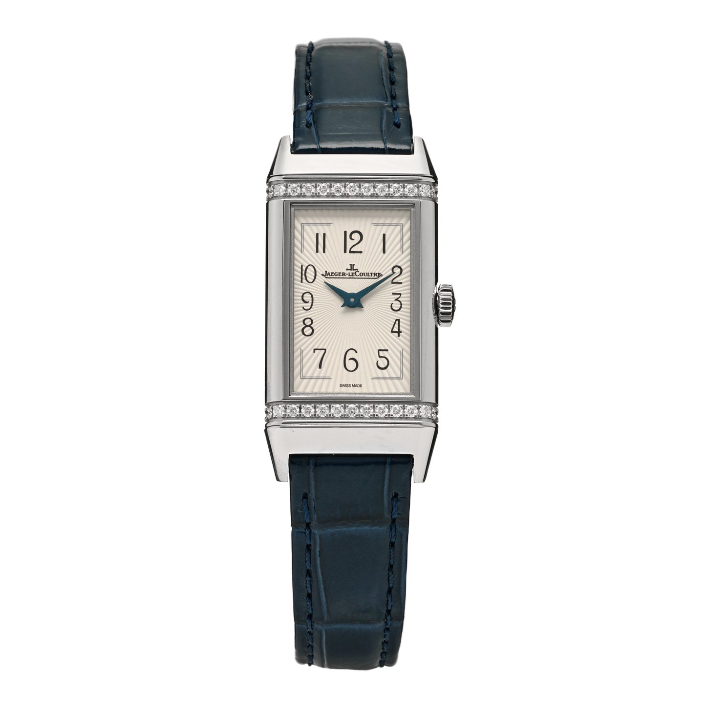 Stainless Steel Alligator Diamond 20mm Reverso One MonoFace Quartz Watch Q3288420