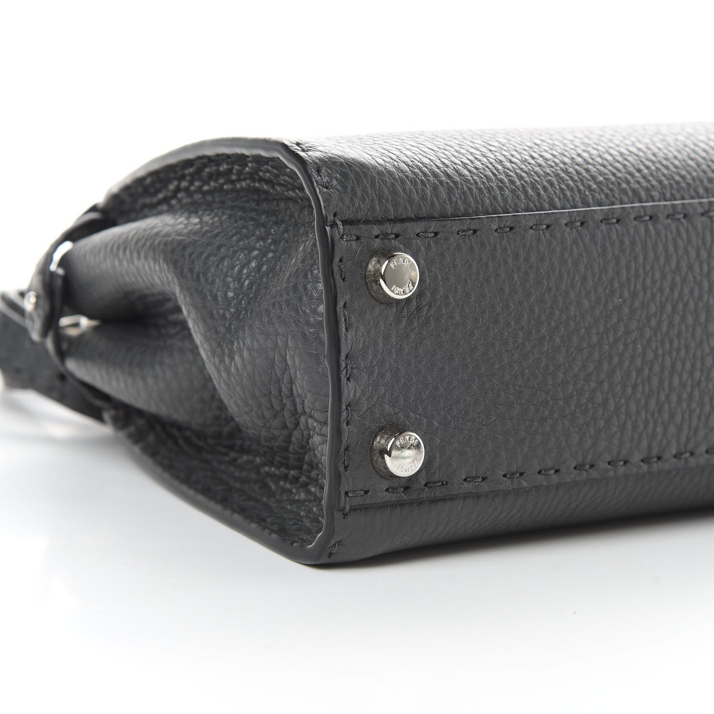 Cuoio Romano Selleria Bi-Color Mini Peekaboo Iconic Satchel Asfalto Latte