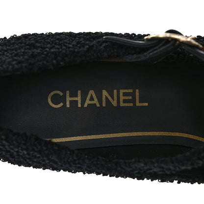 Chanel Tweed Patent Mary Jane Flats 41 Black 7 of 8