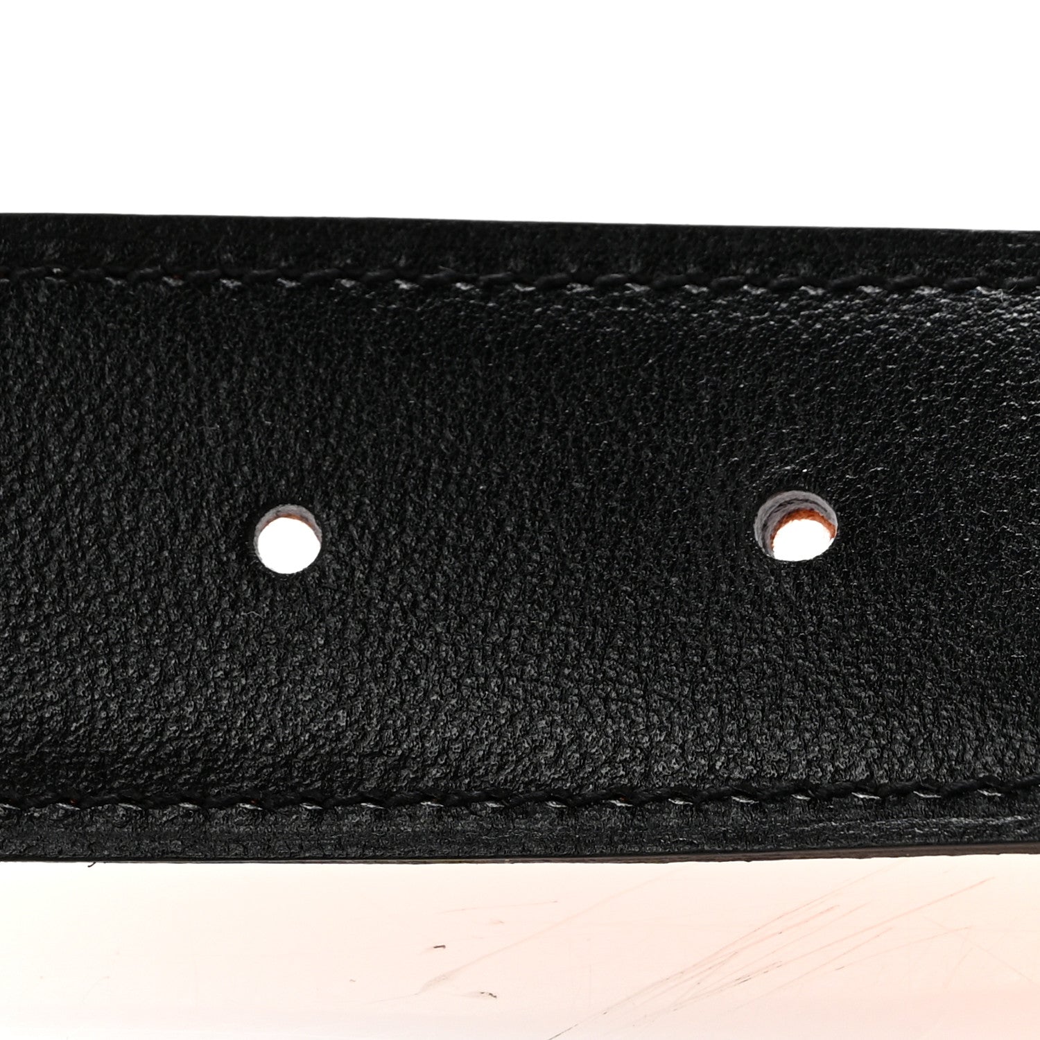 Hermes Box Togo 32mm Ancre Belt 115 46 Black Orange 4 of 8