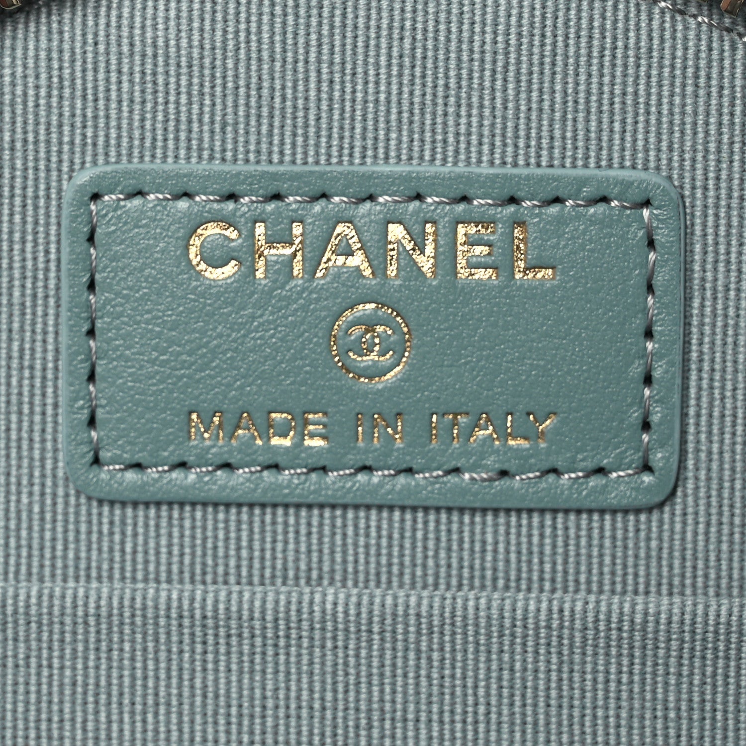 Chanel Caviar Quilted Round Handle With Care Vanity With Chain Blue 7 of 13