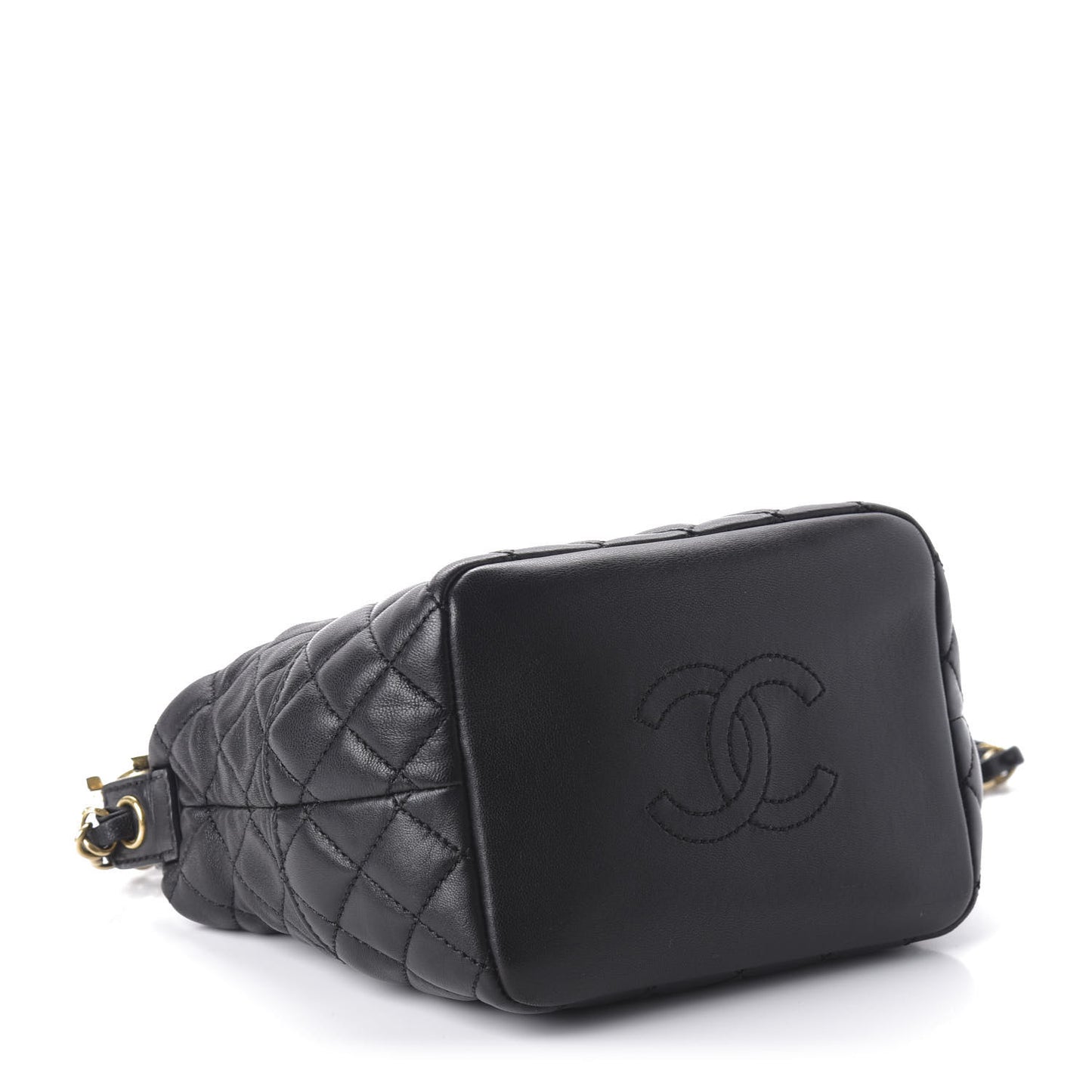 Lambskin Quilted Small Hobo Black