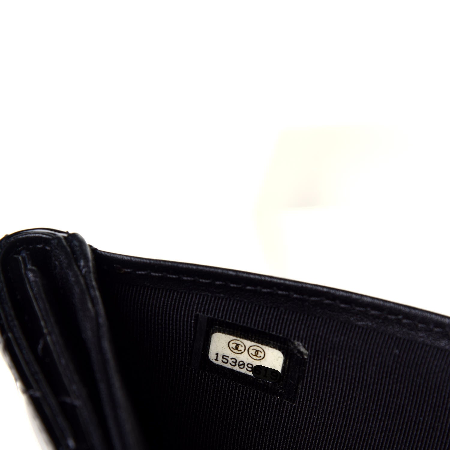Chanel Patent Quilted Compact French Flap Wallet Black 7 of 7