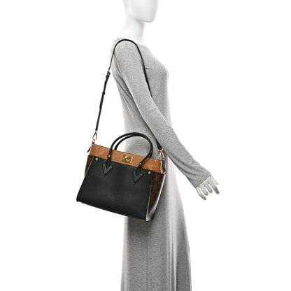 Louis Vuitton Calfskin Monogram On My Side Black 2 of 9