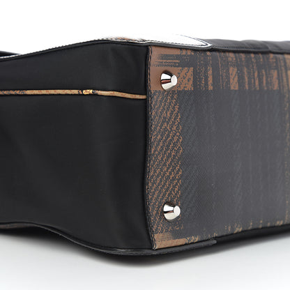 Prada Tessuto Nylon Saffiano Tartan Print Briefcase Cammello 7 of 8