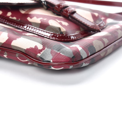 Burberry Nova Check Heart Crossbody Clutch Bag Berry Red 10 of 15