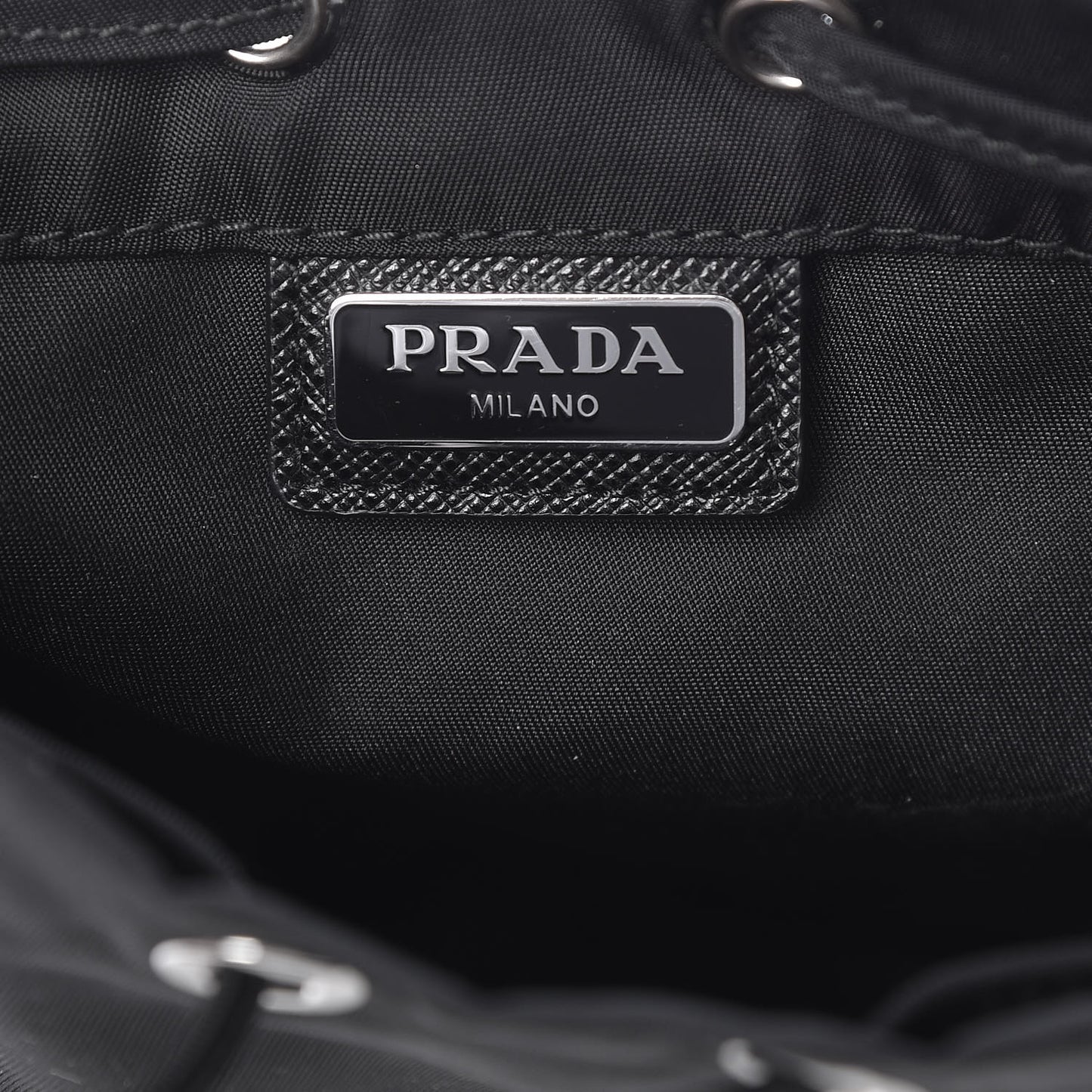 Nylon Vela Drawstring Pouch Black