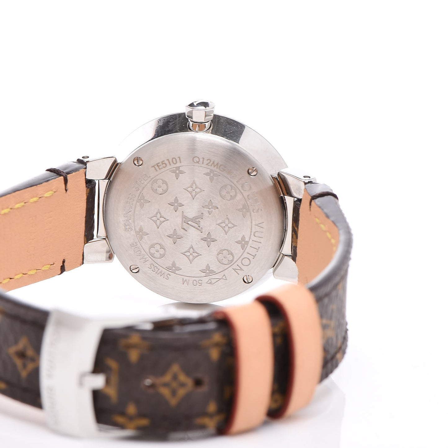 Stainless Steel Monogram Diamond 28mm Tambour Slim Quartz Watch