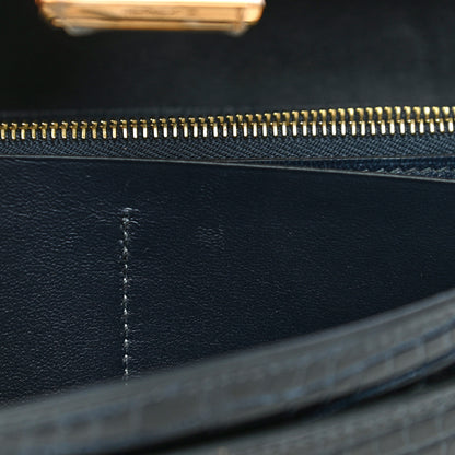 Hermes Shiny Alligator Constance Long Wallet Bleu Marine 13 of 14
