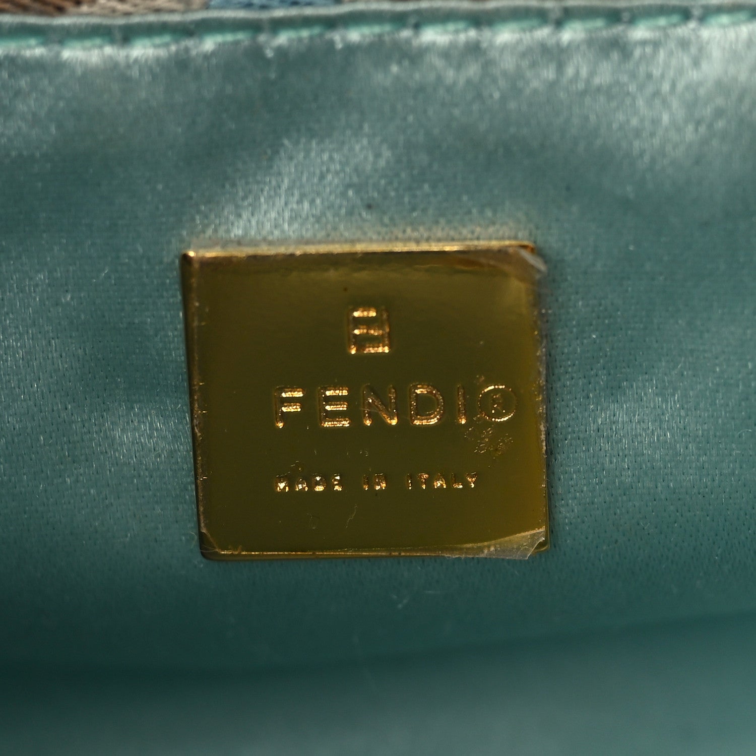 Fendi Satin Swirl Print Croissant Multicolor 5 of 5