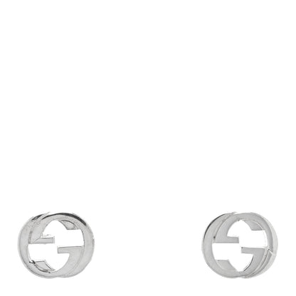 Gucci Sterling Silver Interlocking GG Stud Earrings 1 of 4