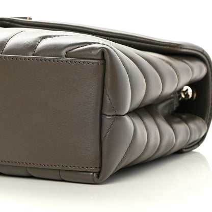 Saint Laurent Calfskin Y Quilted Monogram Small Loulou Chain Satchel Taupe 10 of 15