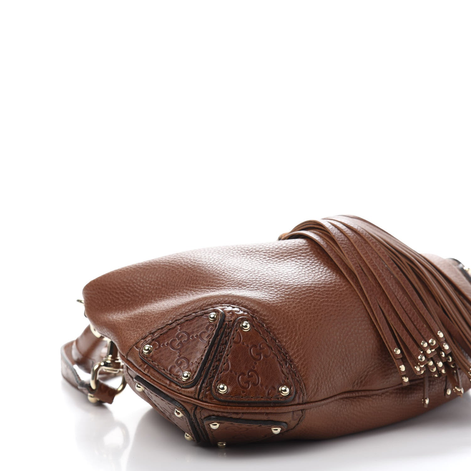 Gucci Calfskin Medium Indy Top Handle Bag Brown 8 of 13