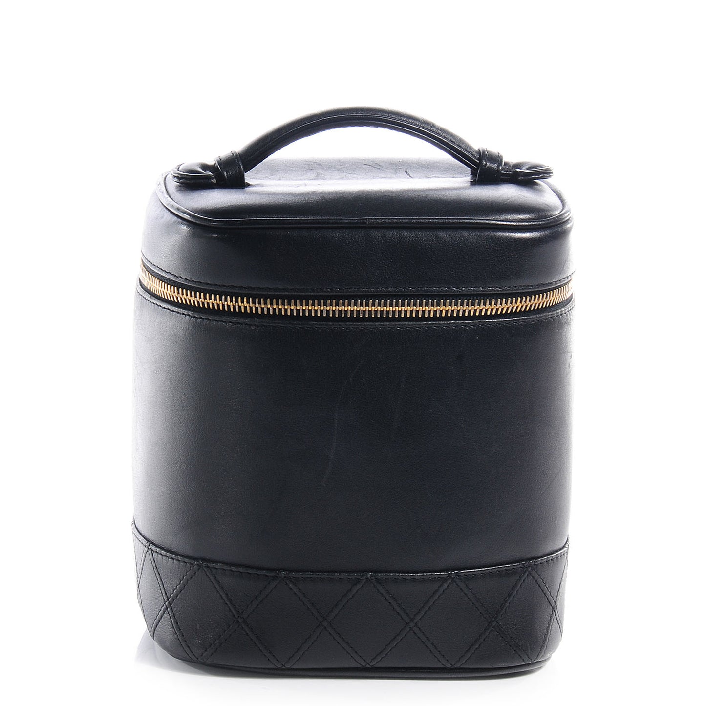 Lambskin Vanity Cosmetic Bag Black