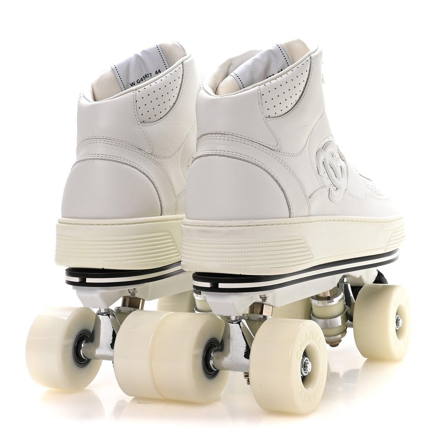 Chanel Calfskin Mens Roller Skates 44 White 5 of 9