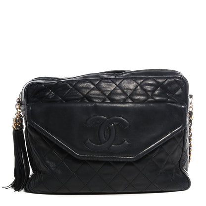 Chanel Lambskin Quilted Tassel Camera Case Black 1 of 8
