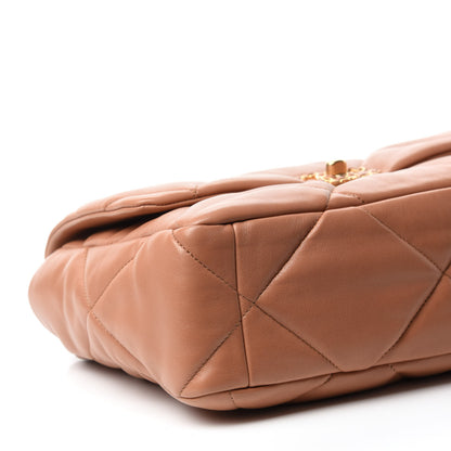 Chanel Lambskin Quilted Large Chanel 19 Flap Brown 6 of 10