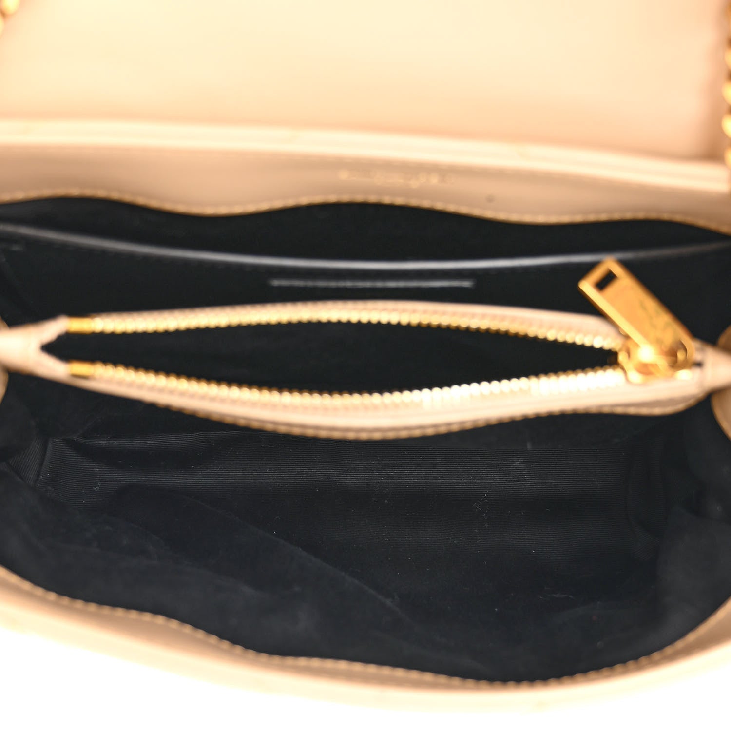 Saint Laurent Calfskin Y Quilted Monogram Small Loulou Chain Satchel Dark Beige 5 of 11