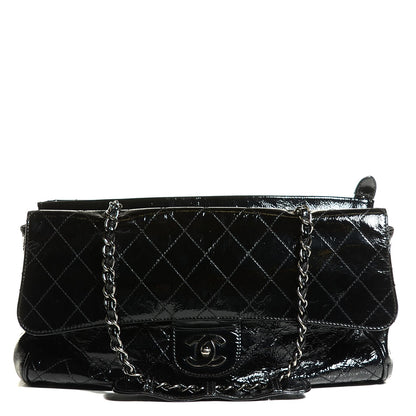 Chanel Patent Quilted Ritz Flap Bag Black 1 of 8